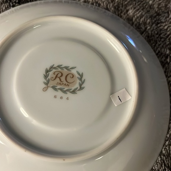 RC SAUCER VINTAGE 1950s PATTERN NORITAKE 564 VICTORIAN PINK ROSES AND LAUREL - Picture 5 of 5